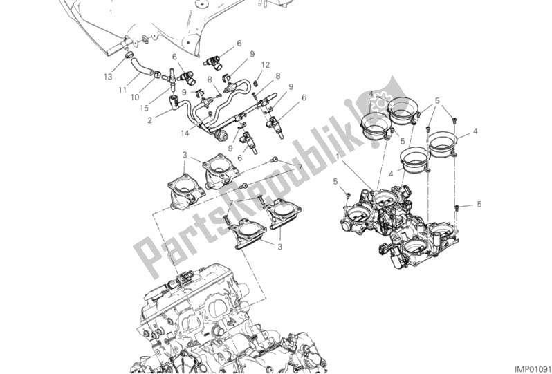 Todas as partes de 36a - Corpo Do Acelerador do Ducati Superbike Panigale V4 S Corse 1100 2019